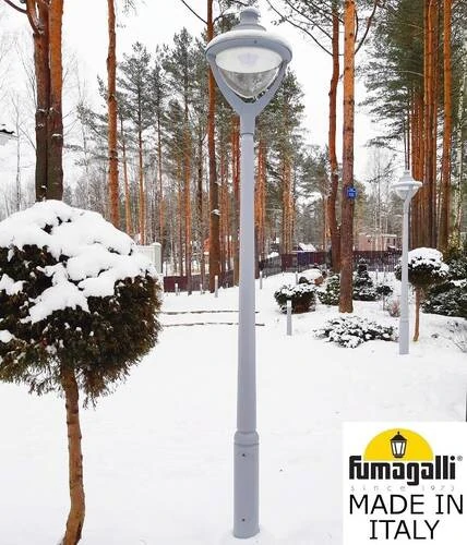 Парковый фонарь Fumagalli EKTOR 2500/BEPPE P50.362.000.AXH1R, Черный и Прозрачный, с лампой 5000Lm, 3000К - Amppa.ru