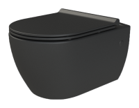 Подвесной унитаз с биде с крышкой  Boheme NERO 961-SET-2-B черный матовый