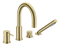 Смеситель врезной на борт ванны  Boheme UNO 460-MG золото матовый