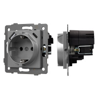 Механизм розетки с USB зарядкой SCT-MUAC-PL-GR-V (250V, 16A) (Arlight, -)